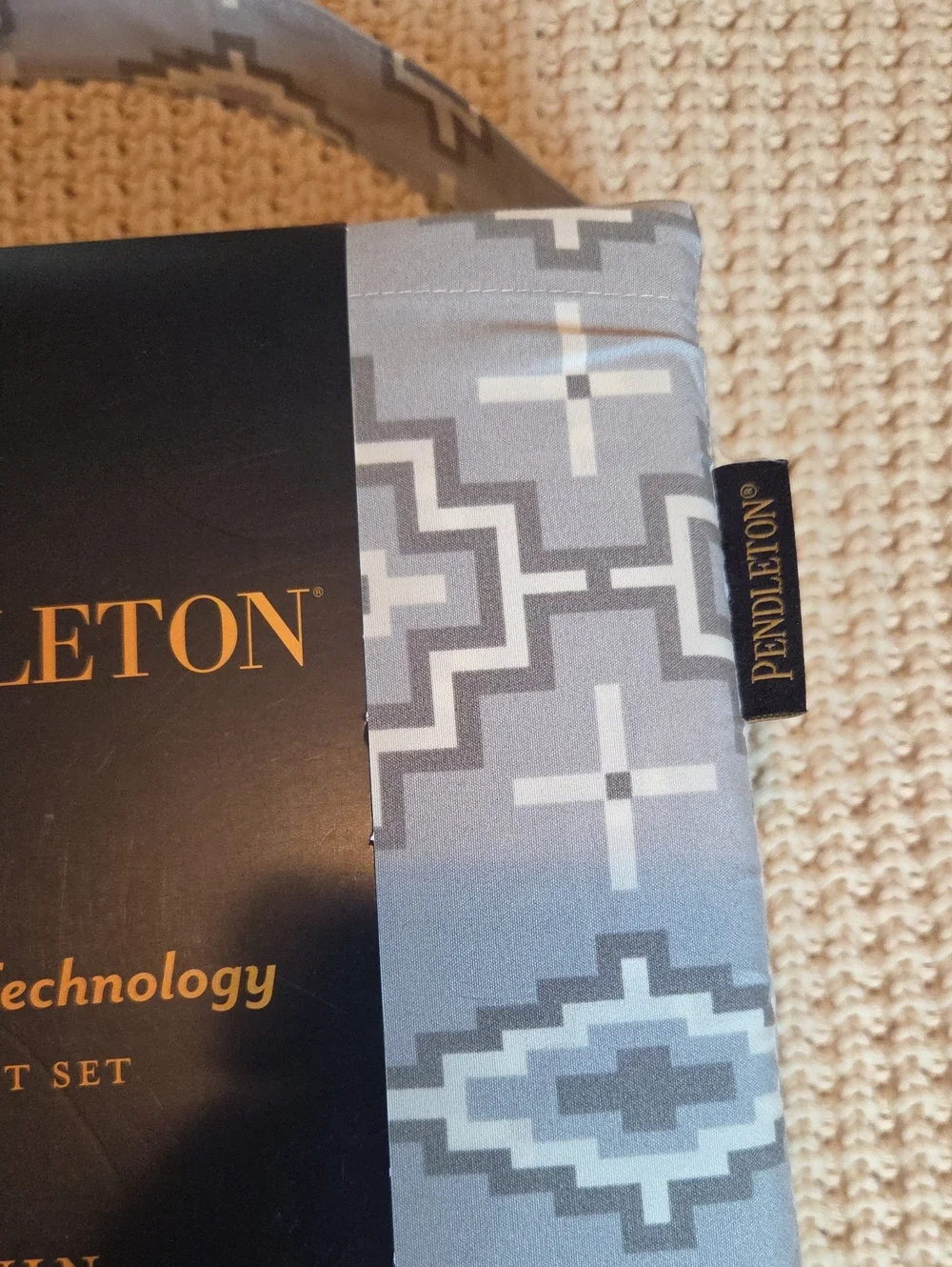 Pendleton Cooling Technology Twin Sheet Set In Grey Aztec